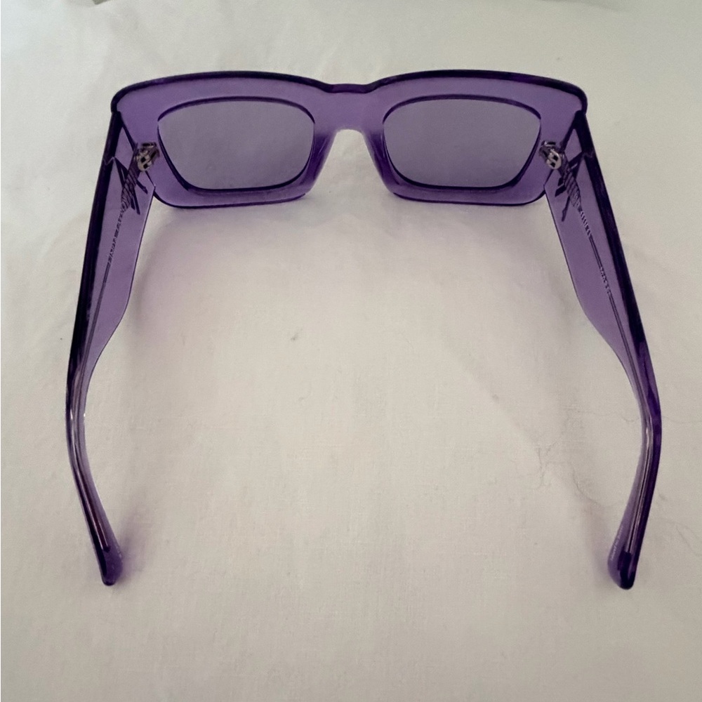 Attico Rectangular Purple Sunglasses - image 4